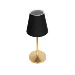 GLOBOSTAR® GLOSSY 204-0056 Μοντέρνο Επιτραπέζιο Φωτιστικό Πορτατίφ με Ντουί 1 x E14 AC 220-240V IP20 - Χρυσό & Μαύρο - Μ14 x Π14 x Υ36cm - Image 6