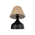 GLOBOSTAR® PYRAMID 204-0057 Μοντέρνο Επιτραπέζιο Φωτιστικό Πορτατίφ με Ντουί 1 x E27 AC 220-240V IP20 - Μαύρο & Μπεζ - Μ22 x Π22 x Υ30cm - Image 5