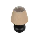 GLOBOSTAR® PYRAMID 204-0057 Μοντέρνο Επιτραπέζιο Φωτιστικό Πορτατίφ με Ντουί 1 x E27 AC 220-240V IP20 - Μαύρο & Μπεζ - Μ22 x Π22 x Υ30cm - Image 6