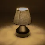 GLOBOSTAR® PYRAMID 204-0058 Μοντέρνο Επιτραπέζιο Φωτιστικό Πορτατίφ με Ντουί 1 x E27 AC 220-240V IP20 - Μαύρο - Μ22 x Π22 x Υ30cm - Image 3