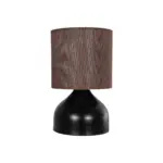 GLOBOSTAR® RUBIK 204-0060 Μοντέρνο Επιτραπέζιο Φωτιστικό Πορτατίφ με Ντουί 1 x E27 AC 220-240V IP20 - Μαύρο & Καφέ - Μ18 x Π18 x Υ30cm - Image 4
