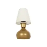 GLOBOSTAR® SWEET 204-0061 Μοντέρνο Επιτραπέζιο Φωτιστικό Πορτατίφ με Ντουί 1 x E27 AC 220-240V IP20 - Χρυσό & Μπεζ - Μ14 x Π14 x Υ25cm - Image 5