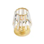 GLOBOSTAR® GLASSY 204-0064 Μοντέρνο Επιτραπέζιο Φωτιστικό Πορτατίφ με Ντουί 1 x E27 AC 220-240V IP20 - Χρυσό & Διάφανο - Μ18 x Π180 x Υ22cm - Image 6