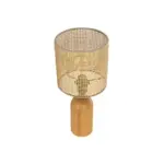 GLOBOSTAR® HARD 204-0065 Boho Επιτραπέζιο Φωτιστικό Πορτατίφ με Ντουί 1 x E14 AC 220-240V IP20 - Καφέ & Μπεζ - Μ15 x Π15 x Υ35cm - Image 6