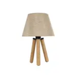 GLOBOSTAR® CAP 204-0067 Μοντέρνο Επιτραπέζιο Φωτιστικό Πορτατίφ με Ντουί 1 x E27 AC 220-240V IP20 - Καφέ & Μπεζ - Μ22 x Π22 x Υ33cm - Image 4