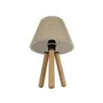 GLOBOSTAR® CAP 204-0067 Μοντέρνο Επιτραπέζιο Φωτιστικό Πορτατίφ με Ντουί 1 x E27 AC 220-240V IP20 - Καφέ & Μπεζ - Μ22 x Π22 x Υ33cm - Image 5