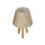 GLOBOSTAR® CAP 204-0067 Μοντέρνο Επιτραπέζιο Φωτιστικό Πορτατίφ με Ντουί 1 x E27 AC 220-240V IP20 - Καφέ & Μπεζ - Μ22 x Π22 x Υ33cm - Image 6