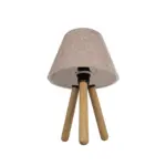 GLOBOSTAR® CAP 204-0070 Μοντέρνο Επιτραπέζιο Φωτιστικό Πορτατίφ με Ντουί 1 x E27 AC 220-240V IP20 - Καφέ & Ροζ - Μ22 x Π22 x Υ33cm - Image 5