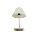 GLOBOSTAR® GLOSSY 204-0071 Μοντέρνο Επιτραπέζιο Φωτιστικό Πορτατίφ με Ντουί 1 x E27 AC 220-240V IP20 - Χρυσό & Λευκό - Μ22 x Π22 x Υ34cm - Image 5
