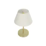 GLOBOSTAR® GLOSSY 204-0071 Μοντέρνο Επιτραπέζιο Φωτιστικό Πορτατίφ με Ντουί 1 x E27 AC 220-240V IP20 - Χρυσό & Λευκό - Μ22 x Π22 x Υ34cm - Image 6