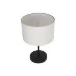 GLOBOSTAR® LARA 204-0075 Μοντέρνο Επιτραπέζιο Φωτιστικό Πορτατίφ με Ντουί 1 x E27 AC 220-240V IP20 - Μαύρο & Μπεζ - Μ24 x Π24 x Υ36cm - Image 6