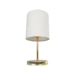 GLOBOSTAR® GLOSSY 204-0078 Μοντέρνο Επιτραπέζιο Φωτιστικό Πορτατίφ με Ντουί 1 x E27 AC 220-240V IP20 - Χρυσό & Μπεζ - Μ19 x Π19 x Υ38cm - Image 4