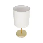 GLOBOSTAR® GLOSSY 204-0078 Μοντέρνο Επιτραπέζιο Φωτιστικό Πορτατίφ με Ντουί 1 x E27 AC 220-240V IP20 - Χρυσό & Μπεζ - Μ19 x Π19 x Υ38cm - Image 5