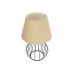 GLOBOSTAR® CLASS 204-0079 Μοντέρνο Επιτραπέζιο Φωτιστικό Πορτατίφ με Ντουί 1 x E27 AC 220-240V IP20 - Μαύρο & Μπεζ - Μ22 x Π22 x Υ36cm - Image 6