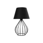 GLOBOSTAR® CLASS 204-0080 Μοντέρνο Επιτραπέζιο Φωτιστικό Πορτατίφ με Ντουί 1 x E27 AC 220-240V IP20 - Μαύρο & Μπεζ - Μ22 x Π22 x Υ36cm - Image 4