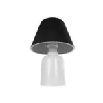GLOBOSTAR® CIA 204-0081 Μοντέρνο Επιτραπέζιο Φωτιστικό Πορτατίφ με Ντουί 1 x E27 AC 220-240V IP20 - Λευκό & Μαύρο - Μ23 x Π23 x Υ31,5cm - Image 5