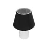 GLOBOSTAR® CIA 204-0081 Μοντέρνο Επιτραπέζιο Φωτιστικό Πορτατίφ με Ντουί 1 x E27 AC 220-240V IP20 - Λευκό & Μαύρο - Μ23 x Π23 x Υ31,5cm - Image 6