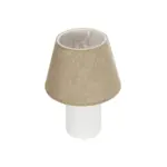 GLOBOSTAR® CIA 204-0082 Μοντέρνο Επιτραπέζιο Φωτιστικό Πορτατίφ με Ντουί 1 x E27 AC 220-240V IP20 - Λευκό & Μπεζ - Μ23 x Π23 x Υ31,5cm - Image 6