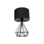 GLOBOSTAR® DIAMOND 204-0083 Μοντέρνο Επιτραπέζιο Φωτιστικό Πορτατίφ με Ντουί 1 x E27 AC 220-240V IP20 - Μαύρο - Μ24,5 x Π24,5 x Υ40cm - Image 5