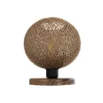 GLOBOSTAR® BOWL 204-0087 Μοντέρνο Επιτραπέζιο Φωτιστικό Πορτατίφ με Ντουί 1 x E27 AC 220-240V IP20 - Καφέ & Μπεζ - Μ22 x Π22 x Υ23cm - Image 5