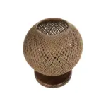 GLOBOSTAR® BOWL 204-0087 Μοντέρνο Επιτραπέζιο Φωτιστικό Πορτατίφ με Ντουί 1 x E27 AC 220-240V IP20 - Καφέ & Μπεζ - Μ22 x Π22 x Υ23cm - Image 6