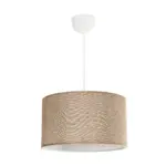 GLOBOSTAR® LOFTY 204-0090 Μοντέρνο Κρεμαστό Φωτιστικό Οροφής με Ντουί 1 x E27 AC 220-240V IP20 - Μπεζ - Μ37 x Π37 x Υ21cm - Image 4