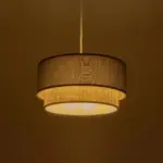 GLOBOSTAR® BIGGIE 204-0094 Μοντέρνο Κρεμαστό Φωτιστικό Οροφής με Ντουί 1 x E27 AC 220-240V IP20 - Μπλε & Μπεζ - Μ30 x Π30 x Υ17cm - Image 3