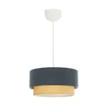 GLOBOSTAR® BIGGIE 204-0094 Μοντέρνο Κρεμαστό Φωτιστικό Οροφής με Ντουί 1 x E27 AC 220-240V IP20 - Μπλε & Μπεζ - Μ30 x Π30 x Υ17cm - Image 4
