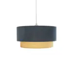 GLOBOSTAR® BIGGIE 204-0094 Μοντέρνο Κρεμαστό Φωτιστικό Οροφής με Ντουί 1 x E27 AC 220-240V IP20 - Μπλε & Μπεζ - Μ30 x Π30 x Υ17cm - Image 5