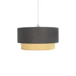 GLOBOSTAR® BIGGIE 204-0095 Μοντέρνο Κρεμαστό Φωτιστικό Οροφής με Ντουί 1 x E27 AC 220-240V IP20 - Γκρι & Μπεζ - Μ30 x Π30 x Υ17cm - Image 5