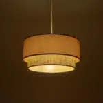 GLOBOSTAR® BIGGIE 204-0096 Μοντέρνο Κρεμαστό Φωτιστικό Οροφής με Ντουί 1 x E27 AC 220-240V IP20 - Μπεζ - Μ30 x Π30 x Υ17cm - Image 3