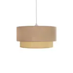 GLOBOSTAR® BIGGIE 204-0096 Μοντέρνο Κρεμαστό Φωτιστικό Οροφής με Ντουί 1 x E27 AC 220-240V IP20 - Μπεζ - Μ30 x Π30 x Υ17cm - Image 5
