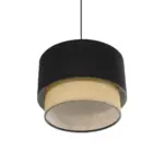 GLOBOSTAR® BIGGIE 204-0098 Μοντέρνο Κρεμαστό Φωτιστικό Οροφής με Ντουί 1 x E27 AC 220-240V IP20 - Μαύρο & Μπεζ - Μ30 x Π30 x Υ23,5cm - Image 6