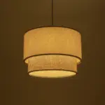 GLOBOSTAR® BIGGIE 204-0099 Μοντέρνο Κρεμαστό Φωτιστικό Οροφής με Ντουί 1 x E27 AC 220-240V IP20 - Μπεζ - Μ30 x Π30 x Υ23,5cm - Image 3