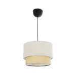 GLOBOSTAR® BIGGIE 204-0099 Μοντέρνο Κρεμαστό Φωτιστικό Οροφής με Ντουί 1 x E27 AC 220-240V IP20 - Μπεζ - Μ30 x Π30 x Υ23,5cm - Image 4