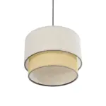 GLOBOSTAR® BIGGIE 204-0099 Μοντέρνο Κρεμαστό Φωτιστικό Οροφής με Ντουί 1 x E27 AC 220-240V IP20 - Μπεζ - Μ30 x Π30 x Υ23,5cm - Image 6