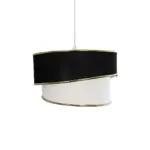 GLOBOSTAR® CYCLOP 204-0103 Μοντέρνο Κρεμαστό Φωτιστικό Οροφής με Ντουί 1 x E27 AC 220-240V IP20 - Μαύρο & Λευκό - Μ31 x Π31 x Υ21cm - Image 5