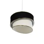 GLOBOSTAR® CYCLOP 204-0103 Μοντέρνο Κρεμαστό Φωτιστικό Οροφής με Ντουί 1 x E27 AC 220-240V IP20 - Μαύρο & Λευκό - Μ31 x Π31 x Υ21cm - Image 6