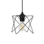 GLOBOSTAR® PATRICK 204-0109 Μοντέρνο Κρεμαστό Φωτιστικό Οροφής με Ντουί 1 x E27 AC 220-240V IP20 - Μαύρο - Μ14 x Π14 x Υ16cm - Image 5