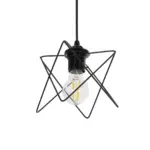 GLOBOSTAR® PATRICK 204-0109 Μοντέρνο Κρεμαστό Φωτιστικό Οροφής με Ντουί 1 x E27 AC 220-240V IP20 - Μαύρο - Μ14 x Π14 x Υ16cm - Image 6