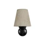GLOBOSTAR® PAM 204-0112 Μοντέρνο Φωτιστικό Τοίχου - Απλίκα με Ντουί 1 x E27 AC 220-240V IP20 - Μαύρο & Μπεζ - Μ14 x Π22 x Υ23cm - Image 4