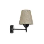 GLOBOSTAR® PAM 204-0112 Μοντέρνο Φωτιστικό Τοίχου - Απλίκα με Ντουί 1 x E27 AC 220-240V IP20 - Μαύρο & Μπεζ - Μ14 x Π22 x Υ23cm - Image 5