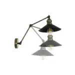 GLOBOSTAR® HAWK 204-0114 Μοντέρνο Φωτιστικό Τοίχου - Απλίκα με Ντουί 1 x E27 AC 220-240V IP20 - Μαύρο & Μπρούτζινο - Μ22 x Π44 x Υ23cm - Image 6
