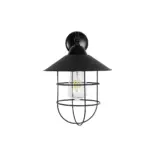 GLOBOSTAR® CAT 204-0116 Μοντέρνο Φωτιστικό Τοίχου - Απλίκα με Ντουί 1 x E27 AC 220-240V IP20 - Μαύρο - Μ22 x Π25 x Υ30cm - Image 4