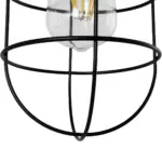 GLOBOSTAR® CAT 204-0116 Μοντέρνο Φωτιστικό Τοίχου - Απλίκα με Ντουί 1 x E27 AC 220-240V IP20 - Μαύρο - Μ22 x Π25 x Υ30cm - Image 6