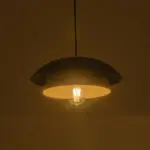 GLOBOSTAR® AURA 204-0117 Μοντέρνο Κρεμαστό Φωτιστικό Οροφής με Ντουί 1 x E27 AC 220-240V IP20 - Μαύρο & Λευκό - Μ37 x Π37 x Υ14,5cm - Image 3