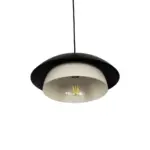 GLOBOSTAR® AURA 204-0117 Μοντέρνο Κρεμαστό Φωτιστικό Οροφής με Ντουί 1 x E27 AC 220-240V IP20 - Μαύρο & Λευκό - Μ37 x Π37 x Υ14,5cm - Image 6