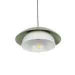 GLOBOSTAR® AURA 204-0119 Μοντέρνο Κρεμαστό Φωτιστικό Οροφής με Ντουί 1 x E27 AC 220-240V IP20 - Πράσινο & Λευκό - Μ31 x Π31 x Υ27cm - Image 6