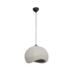 GLOBOSTAR® STONE 204-0123 Μοντέρνο Κρεμαστό Φωτιστικό Οροφής με Ντουί 1 x E27 AC 220-240V IP20 - Γκρι Μπέζ - Μ35 x Π31 x Υ26cm - Image 4