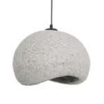 GLOBOSTAR® STONE 204-0123 Μοντέρνο Κρεμαστό Φωτιστικό Οροφής με Ντουί 1 x E27 AC 220-240V IP20 - Γκρι Μπέζ - Μ35 x Π31 x Υ26cm - Image 5